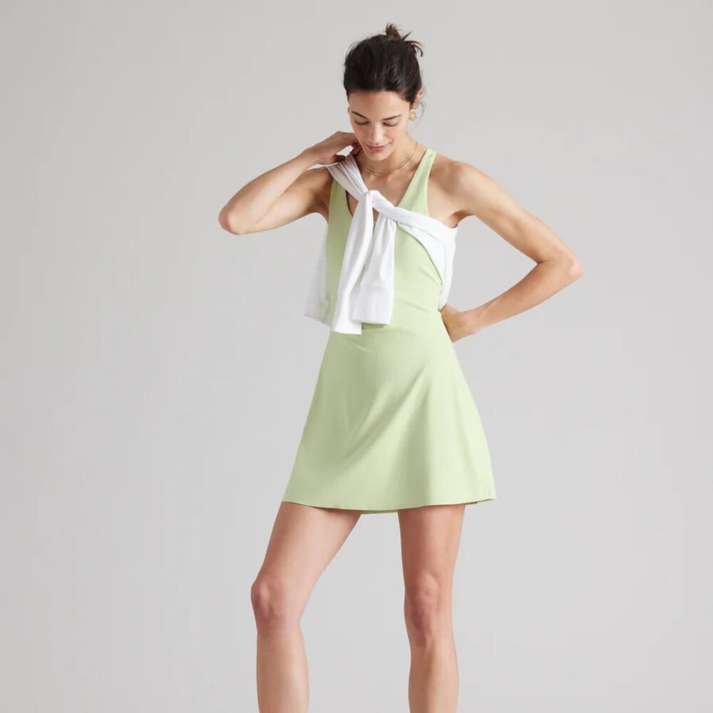 Course to Court Sport Dress in Lime Zest